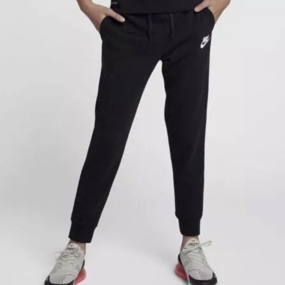 Nike Pants Girls Black Sportswear Club Fleece Jogger Sweatpants DC7207-010 Small - Picture 1 of 15